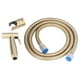 thumbnail image 2 of Rociador de bidé de acero inoxidable G1/2 Presión de agua ajustable Portátil Ahorro de espacio Fácil instalación Rociador de bidé de mano Dorado, 2 of 14