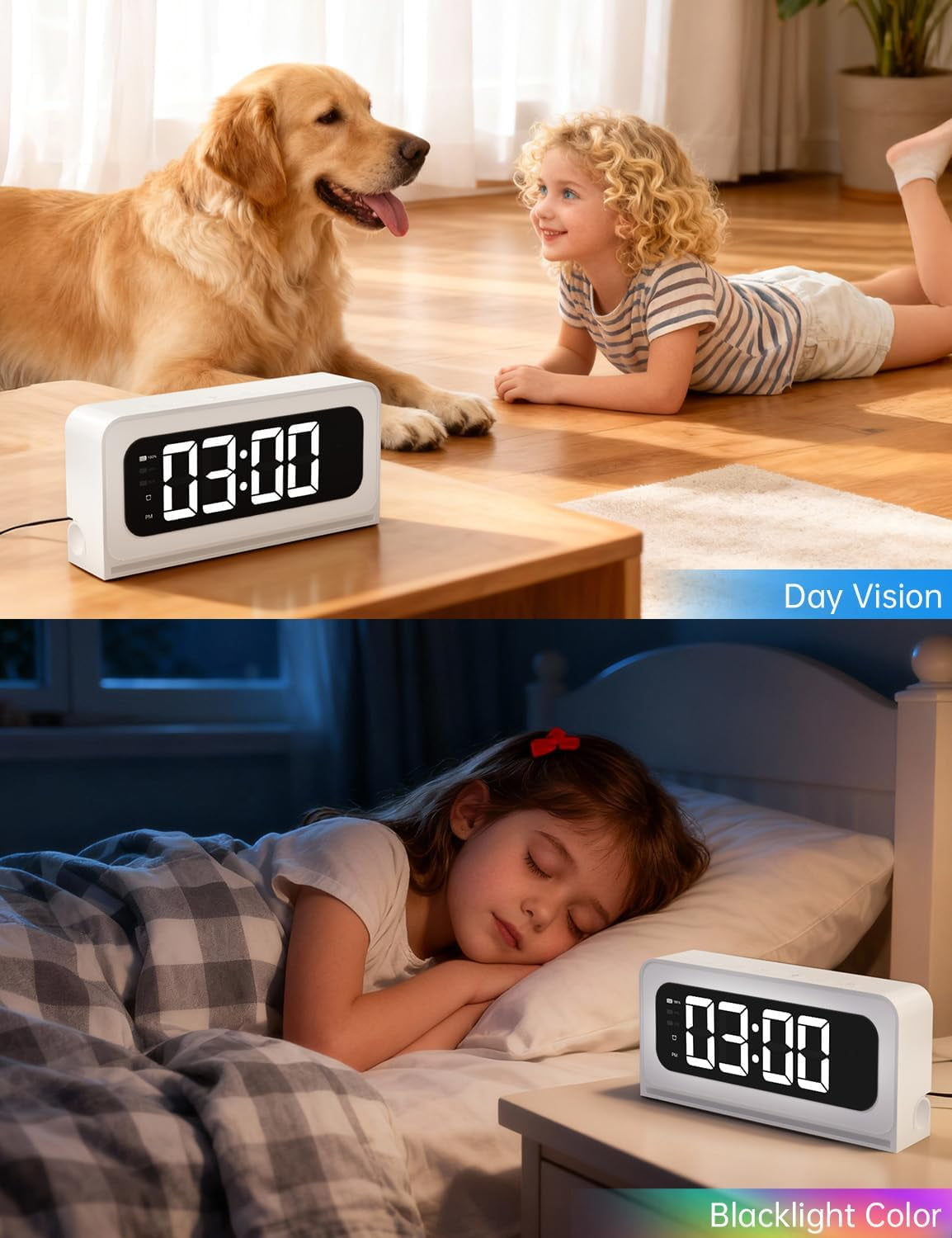 Smart Clock Camera, 2K Indoor Cameras for Home Security, 5G&2.4G WiFi Security Cameras Wireless, Two-Way Talk, Blacklight Full-Color, Night Vision