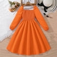 thumbnail image 7 of KVPLBQFD Black Dress Bridal Shower Dress a Line Dress Going Out Dresses Baby Christmas Outfit Girl Girls Clothes 4t Thanksgiving Baby Outfit, Orange 9-10 Years, 7 of 7