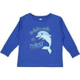 thumbnail image 3 of Inktastic Dolphin-itely the Cutest Boys or Girls Long Sleeve Toddler T-Shirt, 3 of 5