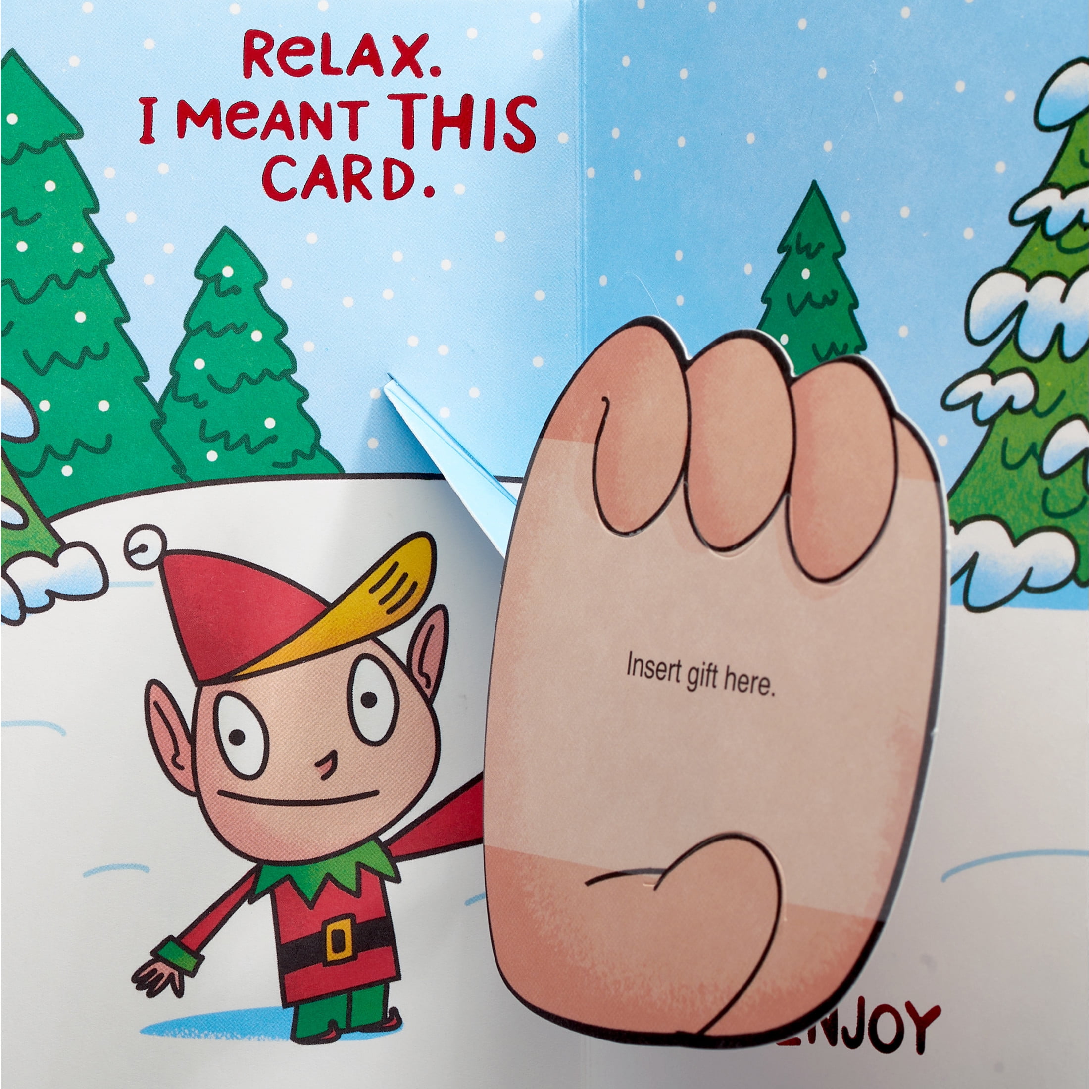 American Greetings Funny Christmas Money and Gift Card Holder, Santa's Elves (Your Present)