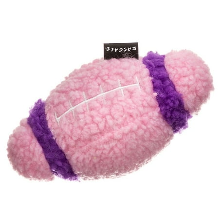 Fleece Squeaky Toy - Rascals Fleece Football Dog Toy - Pink & Purple 6\