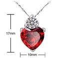 thumbnail image 2 of Collar de reina de corazones, cadena de plata de ley 925, juguete de corazón rojo, accesorios de princesa, joyería, regalo de San Valentín para ella (rojo), 2 of 6