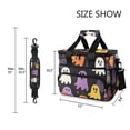 thumbnail image 3 of FORMRS Insulated Cooler Bag 24 Cans Capacity Soft Leakproof Lunch Box with Side Pockets, Yellow Halloween Ghosts, 3 of 7