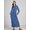 Light blue, variant on Womens Casual Button Down Denim Maxi Dress Lapel Long Sleeve Long Jean Dresses with Pockets
