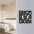 thumbnail image 4 of Yayeee Toggle Light Switch Wall Plate 3-Gang 6.37"x4.48" Decorative Outlet Cover, Orange Checkered Pattern, 4 of 7