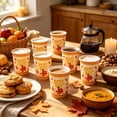 thumbnail image 3 of 10 Pcs Thanksgiving Disposable Paper Cups,Autumn Pumpkin Maple Leaf Turkey Pattern Decor Cup for Livingroom Picnic Holiday Gathering, 3 of 6