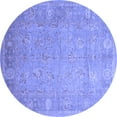 thumbnail image 1 of Ahgly Company Indoor Round Oriental Blue Traditional Area Rugs, 6' Round, 1 of 4