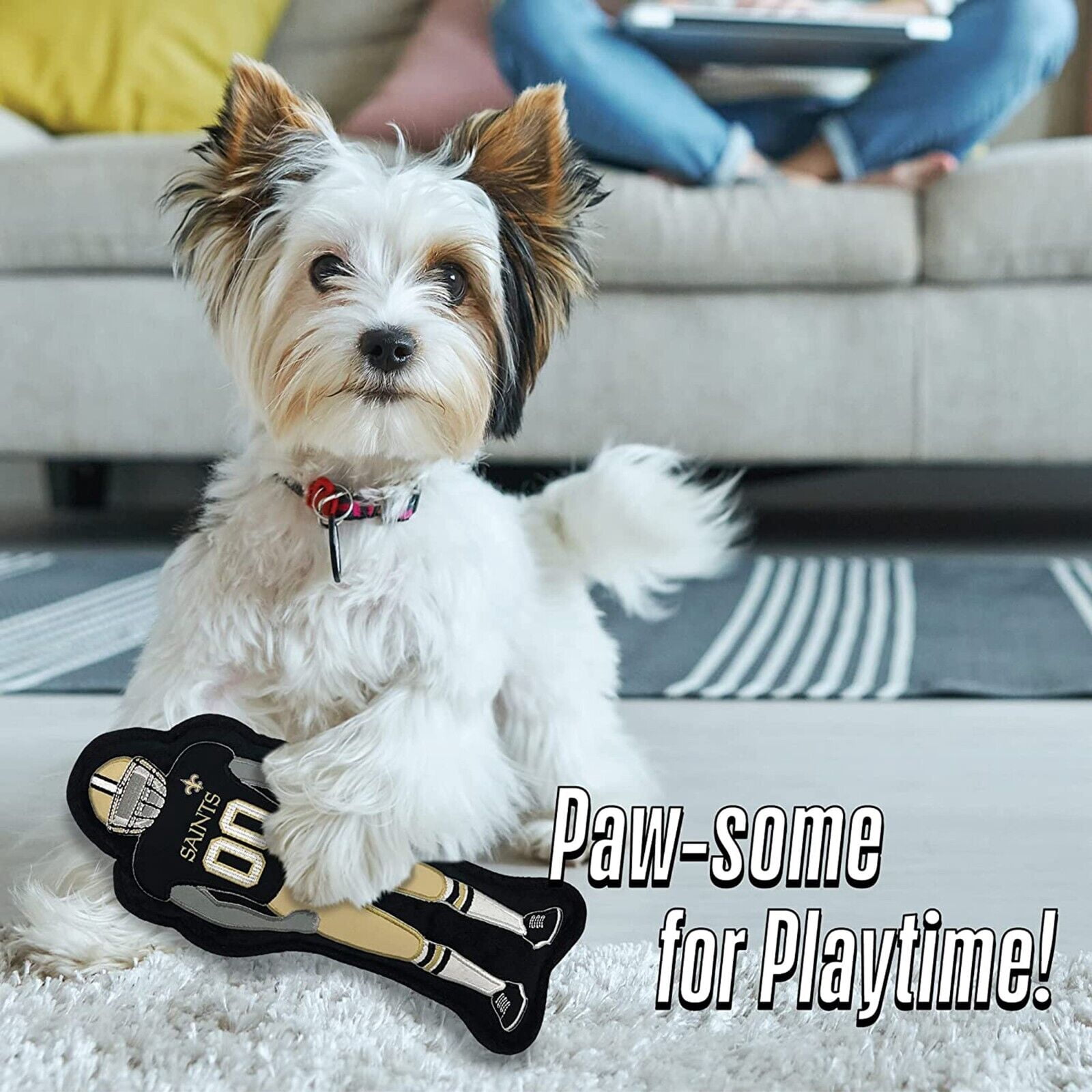 NFL New Orleans Saints Athletes Player Pet Dog Toy Premium Quality with Built-in Squeaker Chew Toy