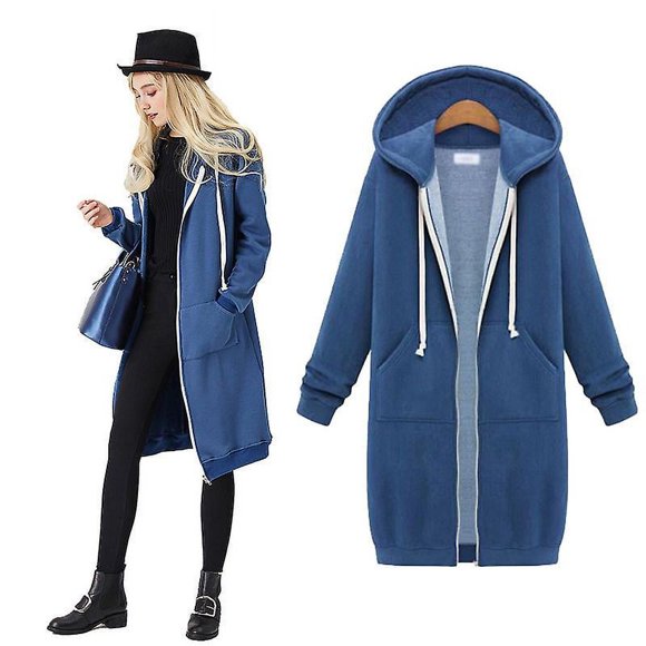 Veste à Capuche pour Femmes Grande Taille, Chandails à Capuche Zippés, Manteau d'Hiver Ample, Chandail en Molleton, Vêtement d'Extérieur