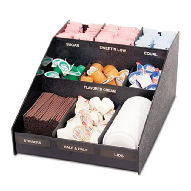 Vertiflex VFCC-1200 Horizontal Condiment Organizer 12w x 16d x 7.5h Black
