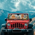 thumbnail image 3 of Jeiento Windshield Sun Shade Octopus Car Sunshade for Rubicon Sahara TJ JK JKU 2 & 4 Door-Blocks UV Rays Sun Visor Shield,Front Window Sun Shade Keeps Vehicle Cool, 3 of 6