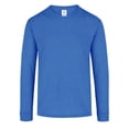 thumbnail image 1 of Playera Cuello Redondo Manga Larga para Caballero, Color Royal Jaspe, Talla Grande, 50% Algodón-50% Poliéster. Yazbek C0354, 1 of 3
