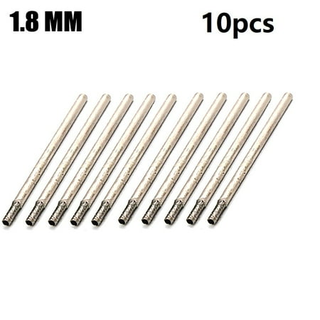 

10Pc 0.8-4mm Rotary Diamond Burr Core Drill Bit Engraving 2.35mm For Glass Tile