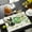 Green,A, variant on St Patrick's Day Placemats Set of 6, Round Check Pattern Table Mats for Easy Cleaning, Decorative Kitchen and Coffee Bar Table Coverings
