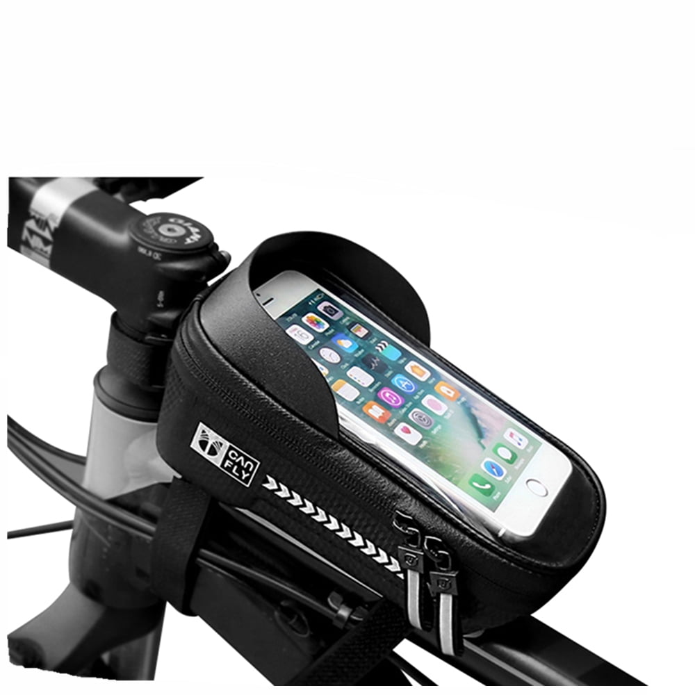 Waterproof Bike Touch Screen Frame Tube Bag Pannier Bicycle Mobile Phone Holder~ 