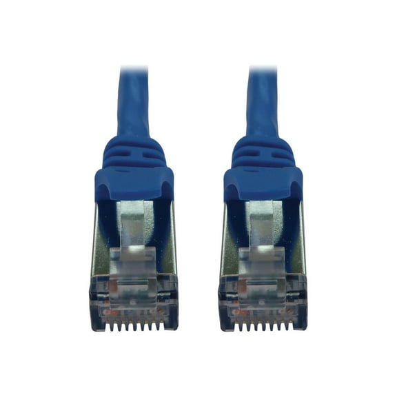 Tripp Lite Cat6a 10G Snagless Shielded Slim STP Ethernet Cable [RJ45 M/M], PoE, Blue, 7 ft. [2.1 m] (n262-s07-bl)
