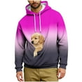 thumbnail image 5 of Oksale Unisex Cat Pouch Hoodie Sweatshirts Cozy Long Sleeve Gradient Sweatshirt with Kangaroo Pouch Soft Cozy Shirts Tops for Men Purple XL, 5 of 8