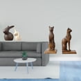 thumbnail image 2 of Juego De Estatuas De Gato Egipcio Y De Cerámica, Figuras De Conejo Y Gato De Porcelana, Sujetalibros Decorativos, Adorno De Pascua Y Inauguración De La Casa Para El Hogar, Jardín, Gabinete Y, 2 of 8