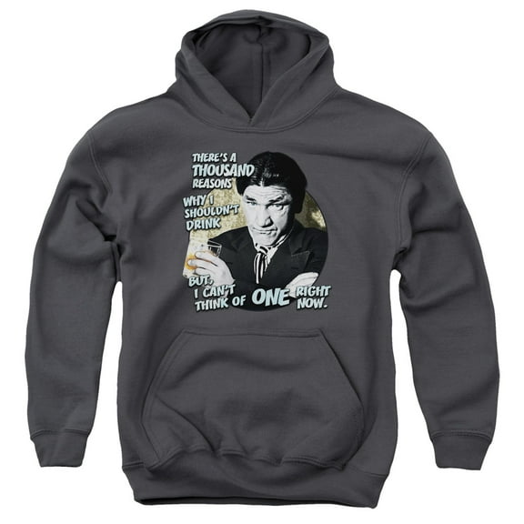 Three Stooges - Drink - Youth Hooded Sweatshirt - Large
