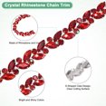 thumbnail image 2 of Uxcell 1-Pack 1 Yarda 14 mm Cadena de Strass de Cristal Cierra Ojo de Caballo para Manualidades/Ropa [Rojo], 2 of 7