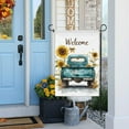 thumbnail image 2 of Welcome Sunflower Truck Bow Garden Flags 12×18 Inch Double Sided Decorative Yard Banner Seasonal Flag for Outdoor Outside Decor, 2 of 6