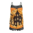 thumbnail image 5 of SwiftWear 2 Piece Womens Halloween Pajamas Set Comfy Lace Patchwork Cami Top and Shorts Soft Loungewear Cute Sleepwear M, 5 of 5