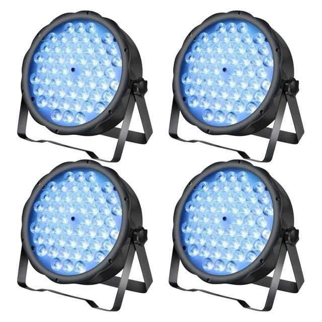 Zilai RGB 3-in-1 Slim Party Stage Lights With Stand Sound Activated 4pcs