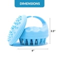 thumbnail image 3 of Flathead Hair Scalp Massager and Shampoo Brush for Shower Dandruff Removal - Wet and Dry - Encourages Growth - Includes 2 Massage Removal Heads, 3 of 7