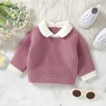 thumbnail image 4 of SXcggal Toddler Baby Girl Boy Knit Sweater Turn Down Collar Long Sleeve Pullover Sweatshirt Fall Winter Clothes Warm Beautiful Soft Girls Sweaters, 4 of 9