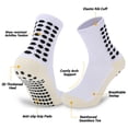 thumbnail image 3 of Ultrafun 5 Pairs Men’s Soccer Socks Grip Socks Soccer Cushined Non Slip Grip Sports Football Basketball Socks (White), 3 of 7