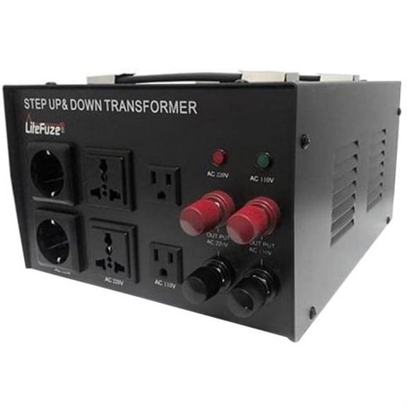LiteFuze LT-20000 20,000 Watt Heavy Duty Voltage Converter Transformer - Step Up/Down 110/120/220/240V