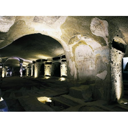 The Catacombs of San Gennaro (St. Januarius), Naples, Campania, Italy, Europe Print Wall Art By Oliviero