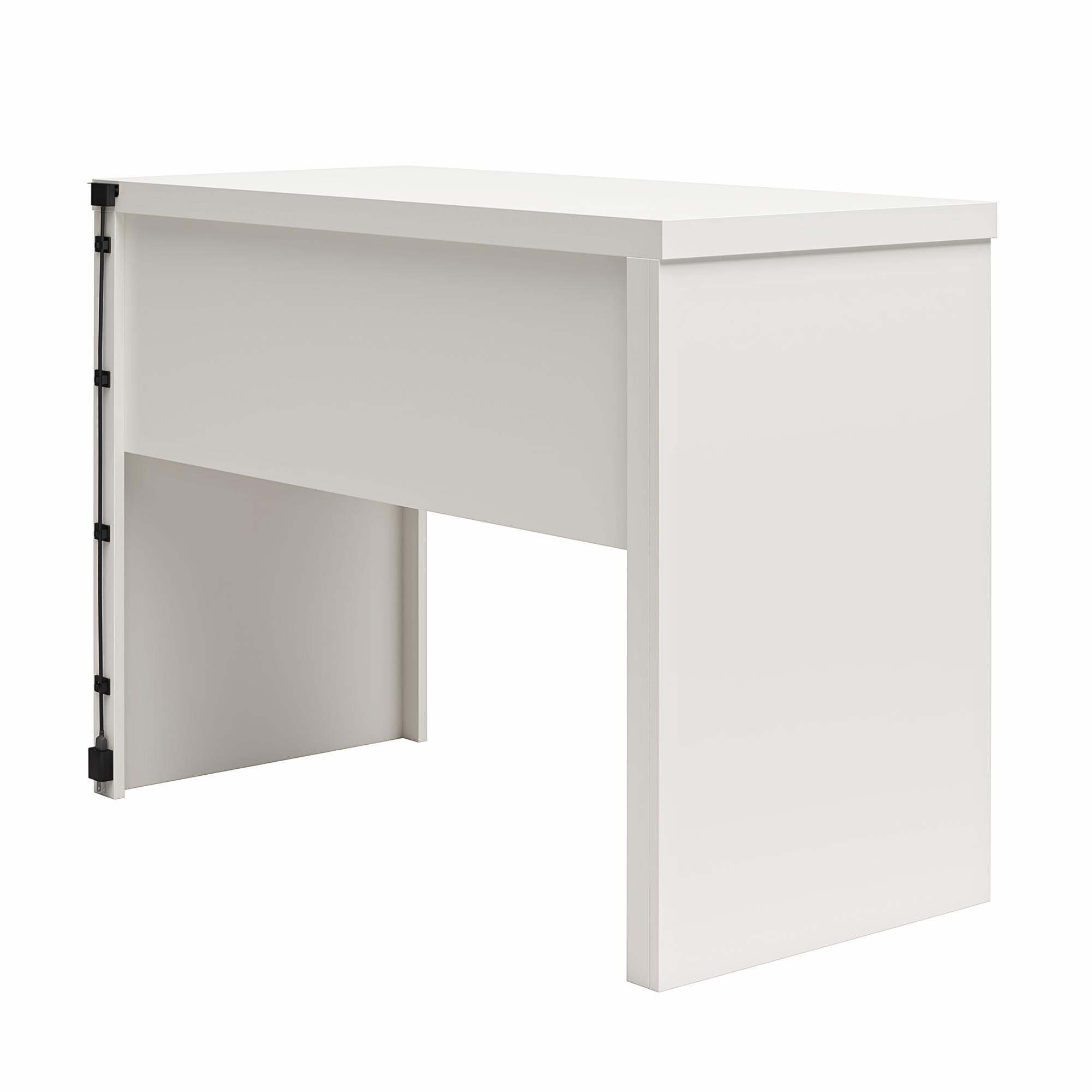 Mainstays Cooper Writing Desk with USB, Flat White