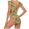 thumbnail image 4 of Gibobby Traje de baño sexy de una pieza Traje de baño de una pieza Traje de baño para mujer Estampado de bikini sexy Sin espalda Trajes de baño de playa (Amarillo,XL), 4 of 5