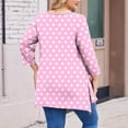 thumbnail image 5 of YUGYXL Womens Long 3/4 Length Sleeve Tshirts Loose Fit Plus Size Tops Tee for Women Boat Neck Fall Summer Shirts Pink XXXL, 5 of 5