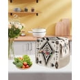 thumbnail image 5 of Boho Black Brown Stand Mixer Dust Cover with Storage Pocket & Handles,Geometric Southwestern Ethnic Vintage Fits All Tilt Head & Bowl Lift Kitchen Appliance Cover Organizer Accessories,4.5-5 Quart, 5 of 6