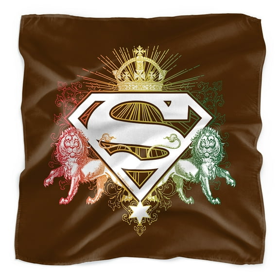 Superman Ornate Lion Shield Bandana (21 in x 21 in)