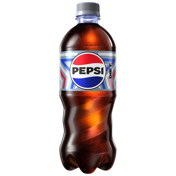 Diet Pepsi Cola Soda Pop, 20 fl oz Bottle