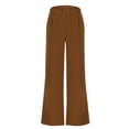 thumbnail image 5 of ATENAR Womens Pants,Straight Leg Pants Women,Dress Pants,Loose,Easy Care,Solid,Comfortable,Coffee,M(US:6), 5 of 10