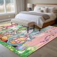 thumbnail image 4 of Large Area Rugs for Living Room Bedroom, Easter Bunny Gnomes 8'x10' Rug Washable Carpet Runner Indoor Outdoor, Spring Easter Eggs Floral Colorful Wood Non Slip Floor Mats Rug for Kitchen, Patio, 4 of 8