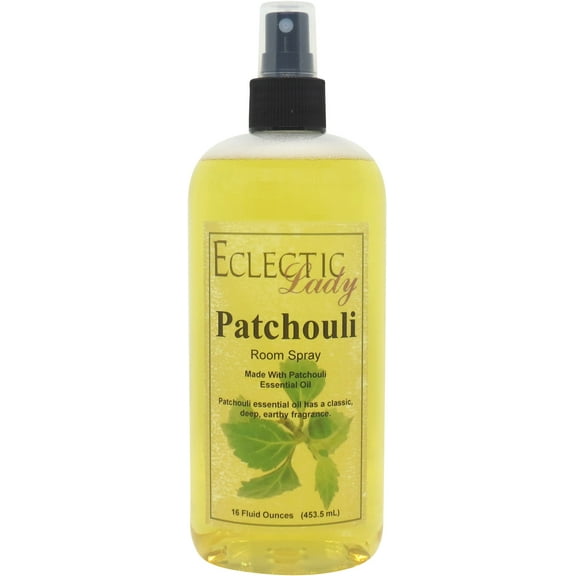 Patchouli Room Spray by Eclectic Lady, 16 Ounces, Fragrant Aromatic Room Mist For Home, Room, Office, Made with Essential Oils