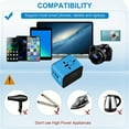 thumbnail image 3 of Universal Travel Adapter, Meromore European Travel Plug Adapter with Type C, Blue, 3 of 6