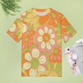 thumbnail image 4 of Nostalgic Vintage Floral T Shirts Basic T-Shirt Short Sleeve Ladies Tee Shirt Summer Graphic Clothing, 4 of 6