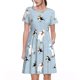 thumbnail image 1 of Disketp Skiing penguin Bear para Vestido de Manga Corta para Mujeres, Vestidos de Verano para Mujeres, Casual y Holgado para la Playa, 1 of 6