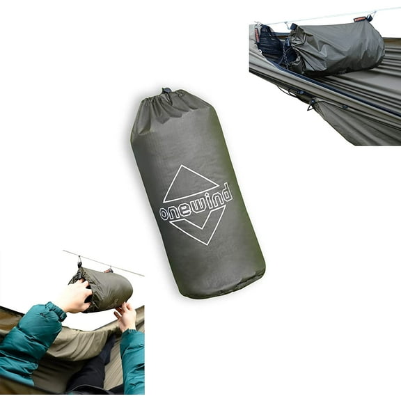 onewind Stuff Sack, Water-Resistant Lightweight Storage Sack Hammock Organizer, OD Green, 10"*4.7"