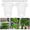 thumbnail image 1 of Plastic Slotted Mesh Net, 10Pcs 1.77In Transparent Hydroponic Basket Cup Breathable Wide Lip Bucket Basket Round Indoor Outdoor Plant Containers For Hydroponics Aquaponics Orchids, 1 of 8