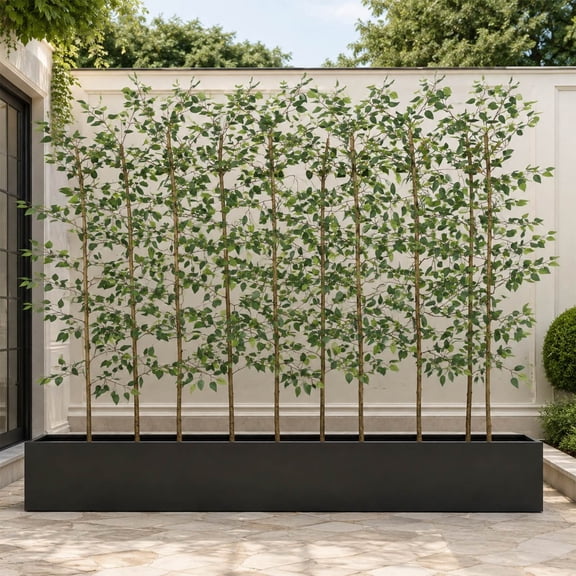 6FT Artificial Ficus Tree 10 Pack, Tall Faux Ficus Plants for Indoor Outdoor Privacy Screen, Home Garden Patio Decor