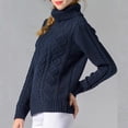thumbnail image 5 of Suéter de mujer, jersey de cuello alto acanalado, ropa de otoño e invierno, manga larga, cálido, de punto, moda informal, 2024, 5 of 5