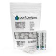 thumbnail image 1 of Toallitas comprimidas Portawipes, paquete de 100 con 2 fundas, 1 of 7